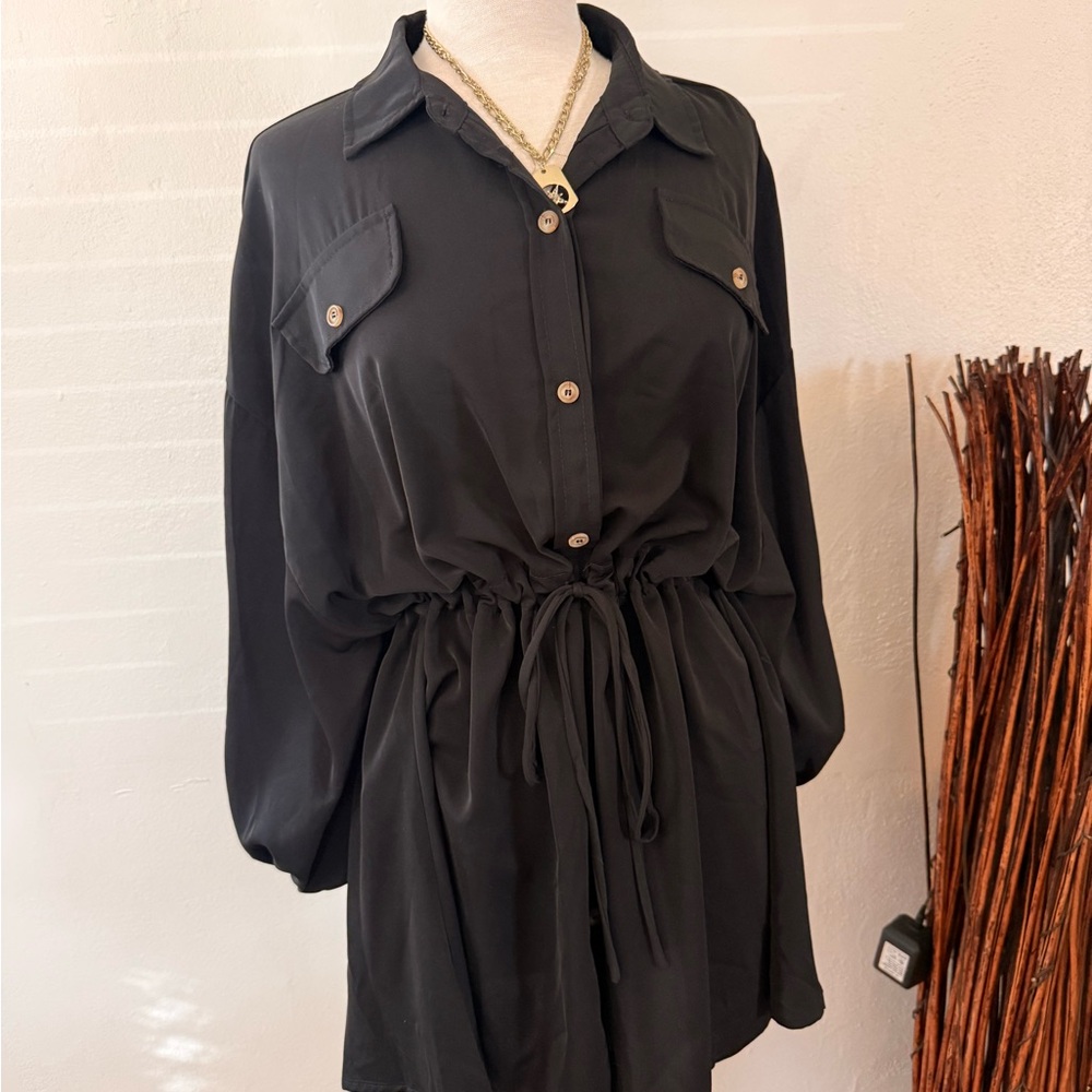Jovana Bauble Long Sleeve Dress